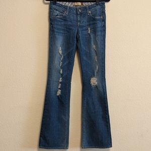 PAIGE Laurel Canyon distressed boot cut jeans size 26